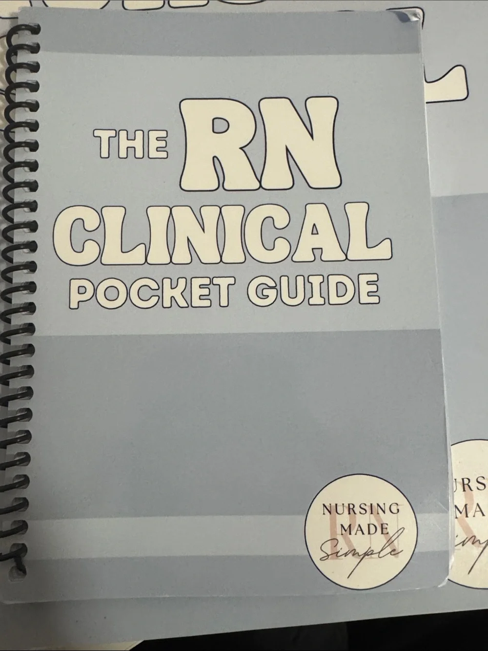 Light Blue Nursing School Guide Spiral Notebook